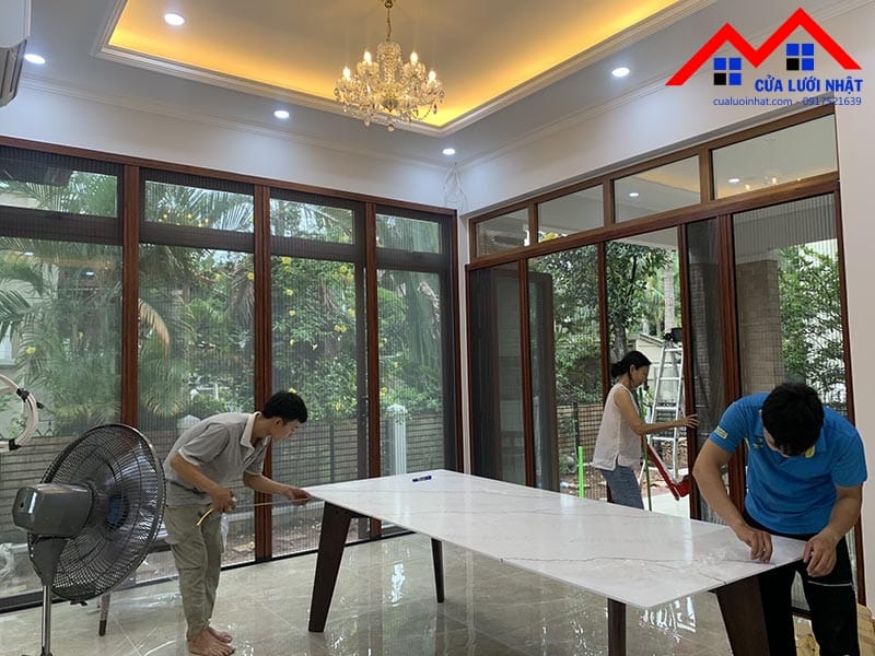 Cửa lưới chống muỗi quận 2 cho cửa đi