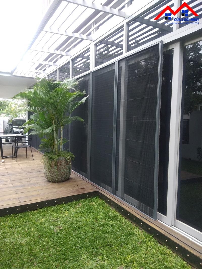 Công trình cửa lưới chống muỗi Nhà máy cty Sáng tạo xanh - Bến Tre
