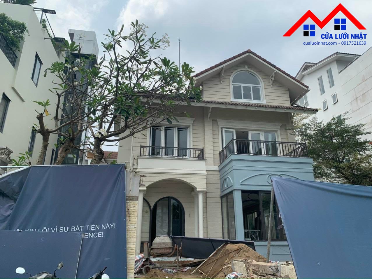Công trình cửa lưới chống muỗi biệt thự Thảo Điền - Q2